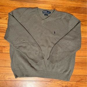 Polo by Ralph Lauren Men’s V neck cotton sweater sz. L